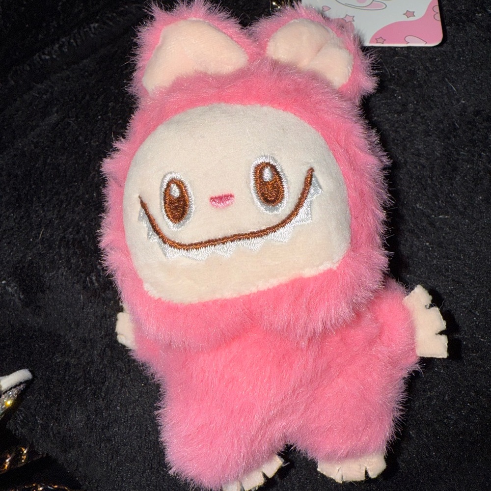 Pink Monster Plush Handbag Charm